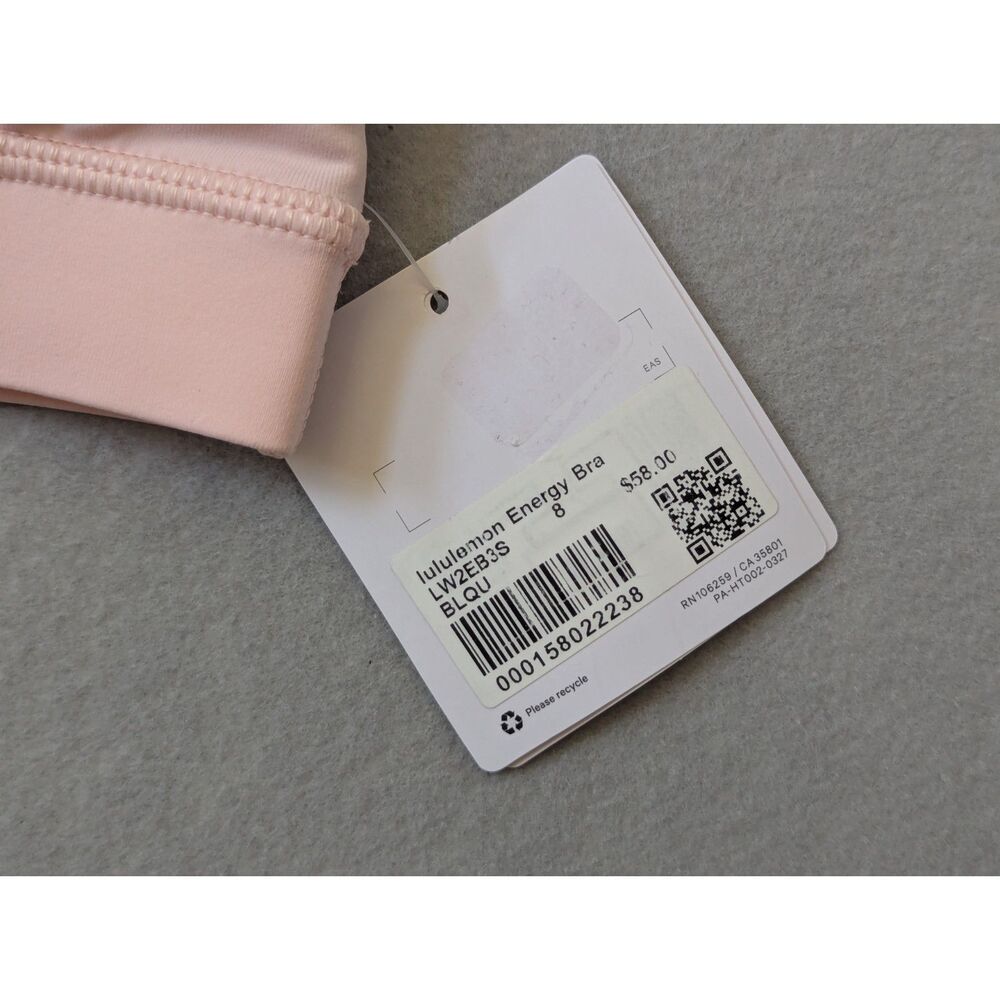 NWT lululemon Energy Bra Blush Quartz Size 8 - Picture 5 of 7